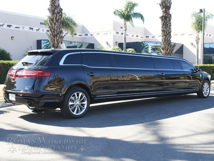 Black 8 Passenger Lincoln MKT Luxury Stretched Limousine